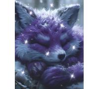 Fantasy Fox Dot Grid Sketchbook - Magical Journal with Sleeping Purple Fox, Sparkling Stars, and Enchanted Forest Design: Large 8.5 x 11 Inch Dotted ... Journaling, Planning, and Creative Ideas
