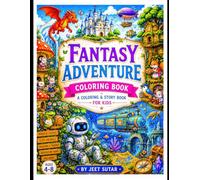 Fantasy Friends Coloring Book: Color & Learn with Mushroom Villages, Dragon Airports, Ocean Express, Magical Maps, Friendly Monsters, Tiny Animal Worlds, and 15 Fun Coloring Pages