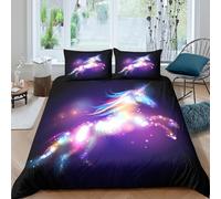 Fantasy Glowing Art Funda de Edredón Microfibra 3 Piezas Impresión 3D Cierre de Fantasía Glowing Arte Funda Edredon Fundas de Almohada Antibacteriana Lavables for Familia Double（200x200cm）