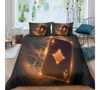 Fantasy Glowing Funda Edredon Microfibra 3 Piezas Compuesto Impresión 3D Cierre de Fantasía Glowing Funda de Edredón Funda de Almohada a Juego Lavables Transpirable for Adolescentes （135x200cm）