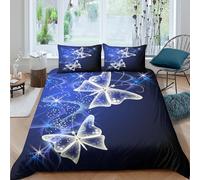 Fantasy Glowing Style Funda Edredon Microfibra Juego de Ropa de Cama de 3 Piezas Impresión 3D Cierre de Fantasía Glowing Estilo Funda de Edredón Funda de Almohada a Juego Transpirable for Ancianos