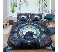 Fantasy Gothic Art Funda de Edredón Juego de Ropa de Cama de 3 Piezas Diseño 3D con Cremallera Fantasía Gothic Arte Funda Edredon Incluye Fundas de Almohada Suave for Familia King（220x240cm）