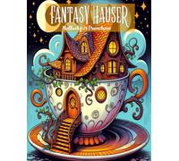 Fantasy Häuser Malbuch für Erwachsene: + 50 skurrile Designs mit magischen Häusern zur Entspannung und Achtsamkeit