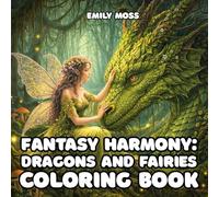 Fantasy Harmony: Dragons and Fairies Coloring Book An Adult Fantasy Coloring Book with Enchanted Forest Scenes for Relaxation and Stress Relief