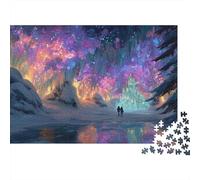 Fantasy Ice Cave 100% Recycled Cardboard Rainbow Mountain Path 1000 Piece Jigsaws for Adults Unique Classic Educational Games 52x38cm/1000pcs