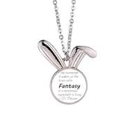 Fantasy Is The Ingredient In Life - Collar con colgante de conejo, diseño de conejo