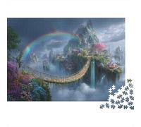 Fantasy Island Bridge 100% Recycled Cardboard Colorful Jester Face 1000 Piece Puzzle for Adults The Impossible Challenge 52x38cm/1000pcs