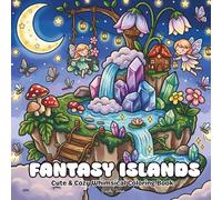 Fantasy Islands Coloring Book: Cute & Cozy Floating Garden Islands Coloring Book for Adults and Teens (Fantasy Coloring Pages)