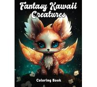 Fantasy Kawaii Creatures Coloring Book: Adorable Creepy Monsters for Adults and Teens Featuring Cute Grayscale Illustrations for Relaxation