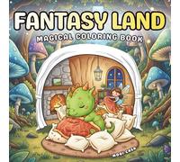 Fantasy Land: Cute Fairytale Coloring Book for Kids and Adults, Cute Whimsical illustrations of Fairies, Mermaids, Unicorns, Dragons, Princess and ... Book) (Cute and Funny Coloring Books)