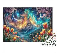 Fantasy Landscape 1000Pc Recycled Paper Jigsaw Puzzles | for Adults Cosmic Landscape Vibrant Sky Sustainable & Giftable 70x50cm/1000pcs