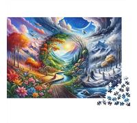 Fantasy Landscape Art Colourful Dreamy Sunset Meadow 1000 Pcs Adult Jigsaws Classic Educational Games Brain Development 38x26cm/1000pcs