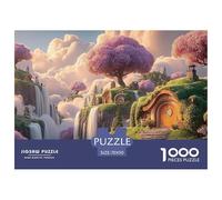 Fantasy_Landscape_of_Waterfalls 1000 Pièces Rompecabezas Enchanted Floating Island Desafiante Único para Adultos Jouets De Défi Familial 70x50cm/1000pcs