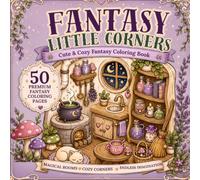 Fantasy Little Corners: Cute & Cozy Fantasy Coloring Book with 50 Magical Rooms, Little Corners Coloring Book for Adults and Teens,for Stress Relief and Relaxation