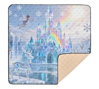 Fantasy & Magic - Tapete grande y resistente de Navidad para bebés, resistente al agua, para recién nacidos, para bebés y niños pequeños, 50 x 50 pulgadas