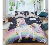 Fantasy Magical Funda Edredon Juego de Ropa de Cama de 3 Piezas Impresión 3D Cierre de Fantasía Magical Funda de Edredón Funda de Almohada a Juego Suave for Adolescentes Super King（260x220cm）