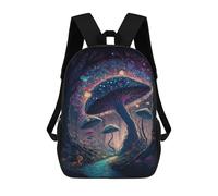 Fantasy Mushroom Forest Pathway Mochilas Impresas En 3D Para Niños 17inch Mochilas De Moda Informales Para El Día A Día, Bolsas De Viaje, Mochilas Informales Para Exteriores Para Niños Y Niñas