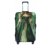 Fantasy Mystical Forest Woman Wolves - Fundas elásticas para equipaje de viaje, a prueba de polvo, resistente a los arañazos, protector de maleta de 22-24 pulgadas