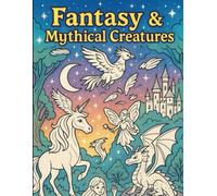 Fantasy & Mythical Creations, Animals Coloring Book for Kids Aged 5 to 10