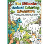 Fantasy & Nature: The Ultimate Animal Coloring Adventure: Detailed Illustrations of Dragons, Rhinos, Turtles, and Hamsters - A Perfect Stress-Relief Coloring Book for All Ages