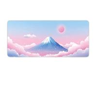 Fantasy Painted Aesthetic Extended Mouse Mat with Stitched Edge, Large Non-Slip Rubber Base for PC Gamer, Office, Home (80x30cm)