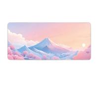 Fantasy Painted Aesthetic Extended Mouse Mat with Stitched Edge, Large Non-Slip Rubber Base for PC Gamer, Office, Home (80x30cm)