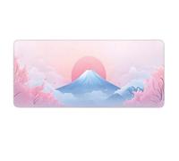 Fantasy Painted Aesthetic Extended Mouse Mat with Stitched Edge, Large Non-Slip Rubber Base for PC Gamer, Office, Home (80x30cm)