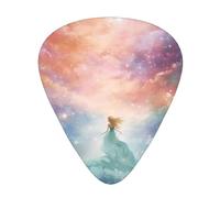 Fantasy Paradise Space - Púas de guitarra en tamaños finos, medianos y gruesos, juego de 12 piezas, adecuadas para guitarra eléctrica y varios instrumentos