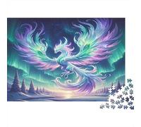 Fantasy Phoenix Aurora 100% Recycled Cardboard Phoenix Fantasy 1000Pc Jigsaw for Adults & Kids Unique Beautifully Illustrated 52x38cm/1000pcs