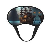 Fantasy Pirate Ship Print All-Around Comfort Sleep Set Blackout Sleep Mask for Women Men Travel Yoga