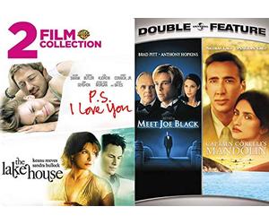 Fantasy Romance and Time Traveling Love Stories: P.S. I Love You/ The Lake House & Meet Joe Black/ Captain Corelli's Mandolin (4 Feature Films DVD Bundle)