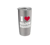 Fantasy Romantasy Book Lover I Love Heart Shadow Daddies Vaso térmico de acero inoxidable de doble pared