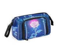 Fantasy Rose Tarot - Bolsa de gran capacidad con cremallera multifuncional con soporte para lápices para profesores, suministros de escuela secundaria