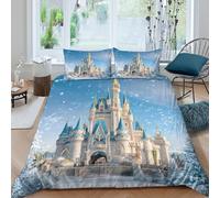 Fantasy Royal Architecture Funda Edredon Tres Piezas Diseño 3D con Cremallera Fantasía Royal Architecture Funda de Edredón Incluye Funda de Almohada a Juego Suave Lavables for Adolescentes