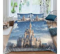Fantasy Royal Funda Edredon Microfibra Juego de Ropa de Cama de 3 Piezas Impresión 3D Cierre de Fantasía Royal Funda de Edredón Funda de Almohada a Juego Antibacteriana for Adultos Double（200x200cm）