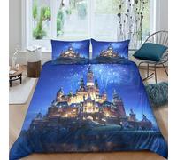 Fantasy Royal Funda Edredon Microfibra Juego de Ropa de Cama de 3 Piezas Impresión 3D Cierre de Fantasía Royal Funda de Edredón Funda de Almohada a Juego Transpirable for niña Double（200x200cm）