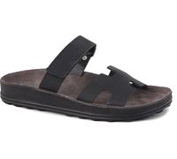 Fantasy Sandals Bianca - Fuss Bubble Technology - Sandalias de piel ligeras y suaves - Confort asegurado, Negro , 41 EU
