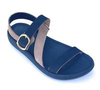 Fantasy Sandals COLETTE - Flex Sole Technology - Discover the BUBBLE EFFECT - Sandalias de piel ligeras y suaves - Confort asegurado, Castor, 41 EU