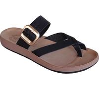 Fantasy Sandals - Flex Sole Technology - Discover the BUBBLE EFFECT - Sandalias de piel Ligeras y suaves CONSTANTIA, Negro , 38 EU