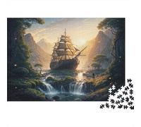 Fantasy Ship Adventure Colourful Hidden Pirate Ship 1000 Pieces Jigsaw Puzzles for Adults Fun Activity for Rainy Days 52x38cm/1000pcs