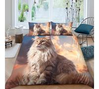 Fantasy Sky Backdrop Funda Edredon Microfibra Suave 3 Piezas Estampado 3D fantasía Sky Backdrop Funda de Edredón con Funda de Almohada Transpirable Antialérgica for Ancianos King（220x240cm）