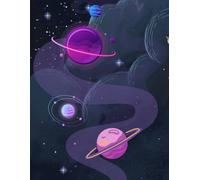Fantasy Space Notebook Journal For Girls, Women, Kids And Adults: Large Size 8.5" x 11" - 110 Pages