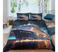 Fantasy Space Voyage Funda Edredon Microfibra 3 Piezas Compuesto Impresión 3D Cierre de fantasía Space Voyage Funda de Edredón Funda de Almohada a Juego Lavables for Adultos Super King（260x220cm）