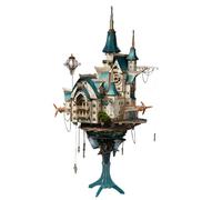 Fantasy Steampunk Castle - Rompecabezas de madera 3D, kit de modelo de bricolaje para adultos, regalo de colección de exhibición, 863 piezas, azul