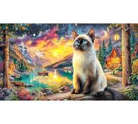 Fantasy-Temple-Garden 1000 Piezas Puzzle Familiar Desafiante y Divertido Papel Reciclado para Adultos 70x50/1000pcs