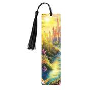 Fantasy Unicorn - Marcapáginas de madera con estampado de doble cara, 5 piezas, regalos para mujeres para amantes de los libros, accesorios geniales para cuadernos, regalos de cumpleaños para hombres