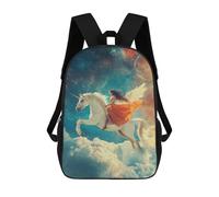 Fantasy Unicorn Ride in Space -1 Mochila Escolar Informal Para El Día A Día, Para La Escuela, El Trabajo Y Los Viajes Para Hombres, Mujeres Y Adolescentes. 17inch