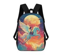 Fantasy Unicorn Ride Mochilas Infantiles Mochila Escolar Impresa En 3D Para Niños Mochilas De Viaje Bolsas Para Libros Para Niños 17inch Mochila Escolar