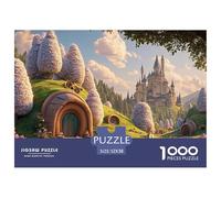 Fantasy_Village_with_Gnomes 1000 Piece Corte Preciso Rompecabezas Enchanted Kingdom Divertido Jigsaw Educativo Amigos 52x38cm/1000pcs