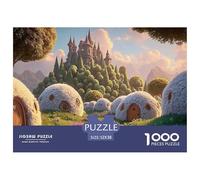 Fantasy_Village_with_Gnomes 1000 Piezas Papel Premium Rompecabezas Enchanted Kingdom Meditativo Jigsaw Regalo Niños 52x38cm/1000pcs